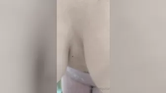 Liliana aka wildtequilla onlyfans naughty brunette caresses shaved pussy